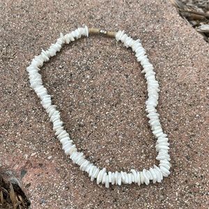 Vintage white puka shell necklace